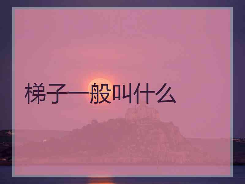 梯子一般叫什么 梯子一般叫什么