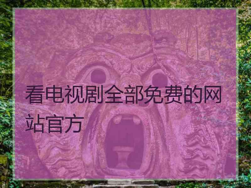 看电视剧全部免费的网站官方