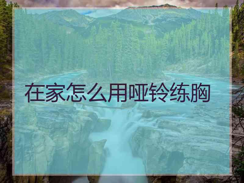 在家怎么用哑铃练胸