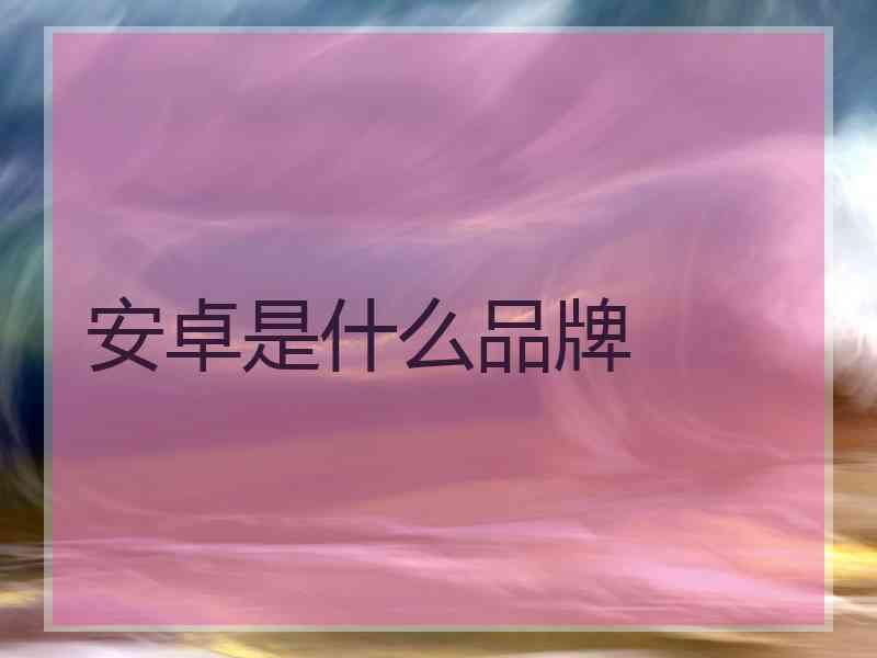 安卓是什么品牌