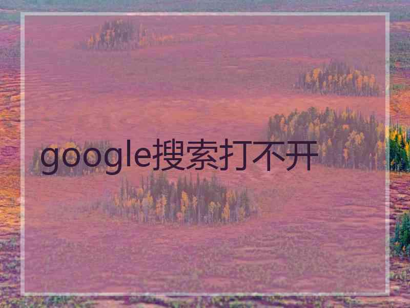 google搜索打不开