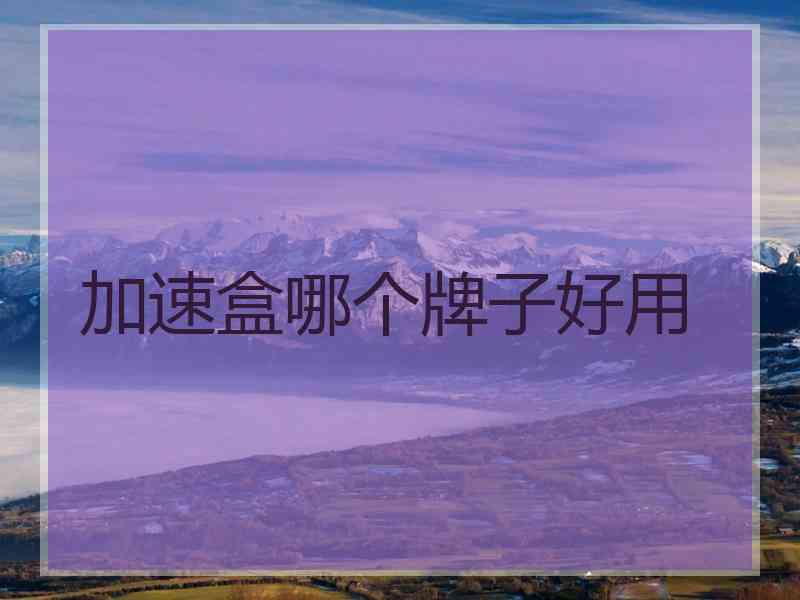 加速盒哪个牌子好用