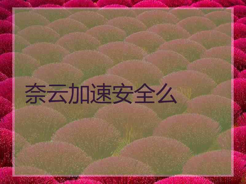 奈云加速安全么