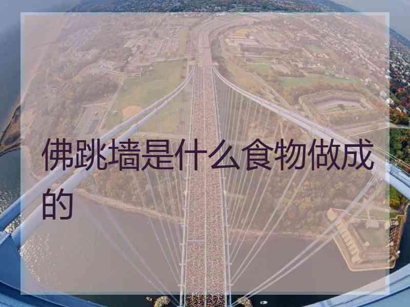 佛跳墙是什么食物做成的