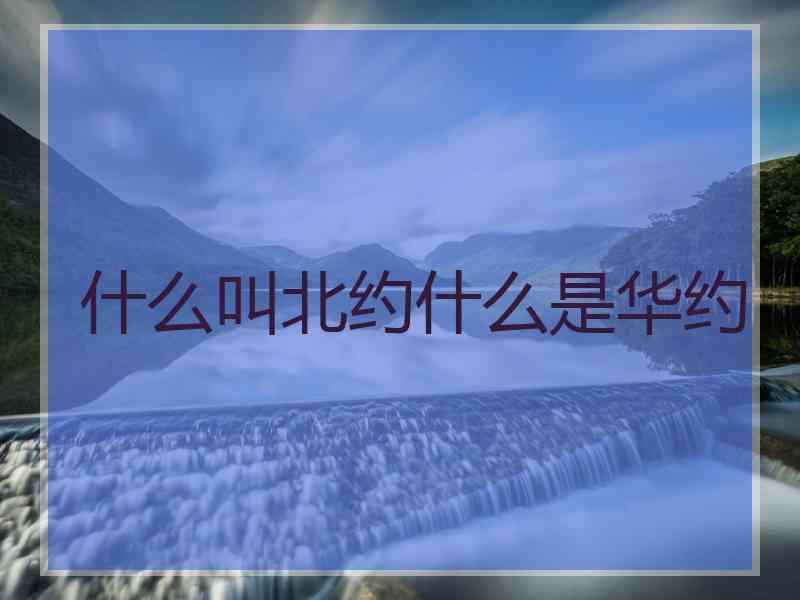 什么叫北约什么是华约