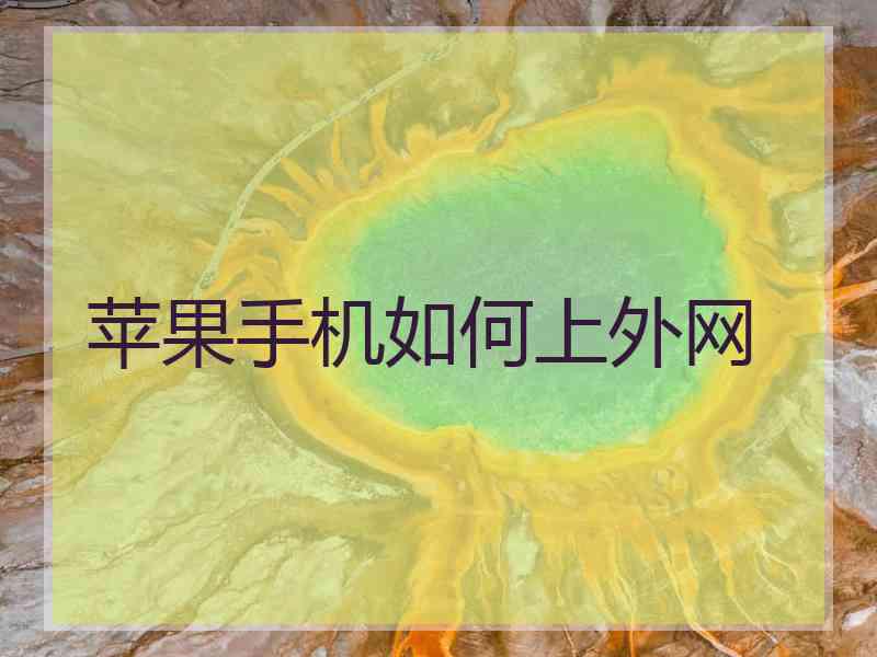 苹果手机如何上外网