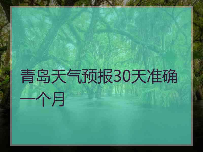 青岛天气预报30天准确一个月