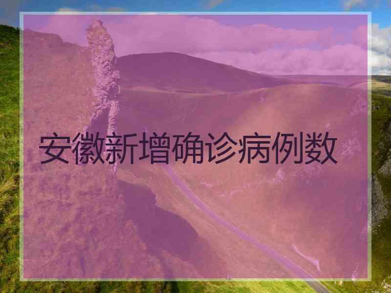 安徽新增确诊病例数