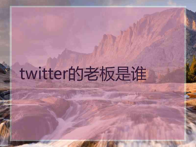 twitter的老板是谁