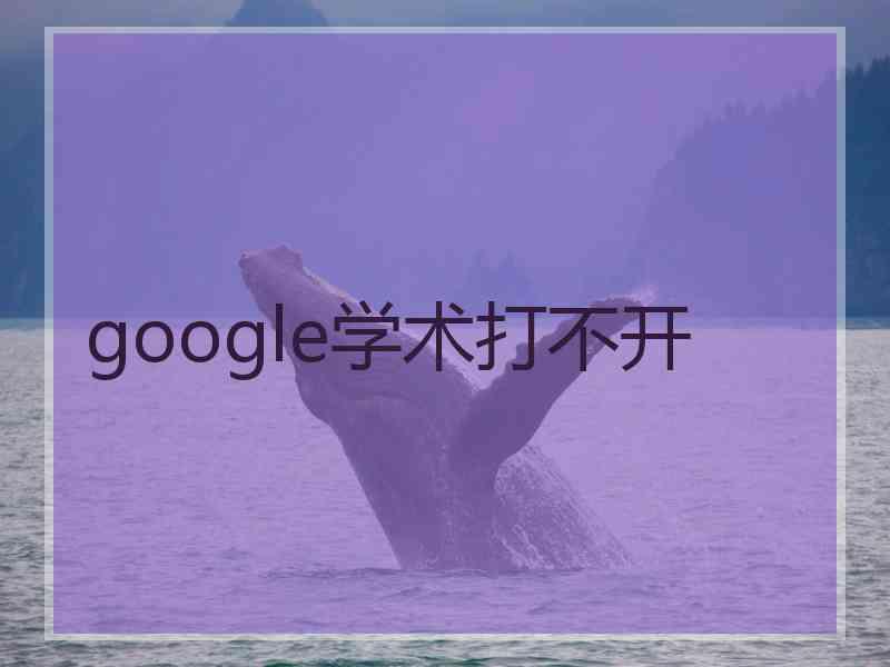 google学术打不开