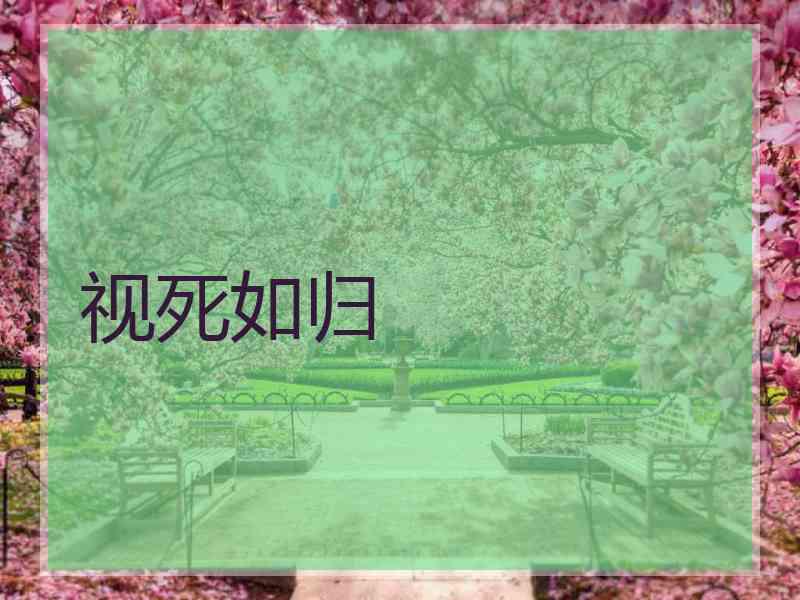 视死如归