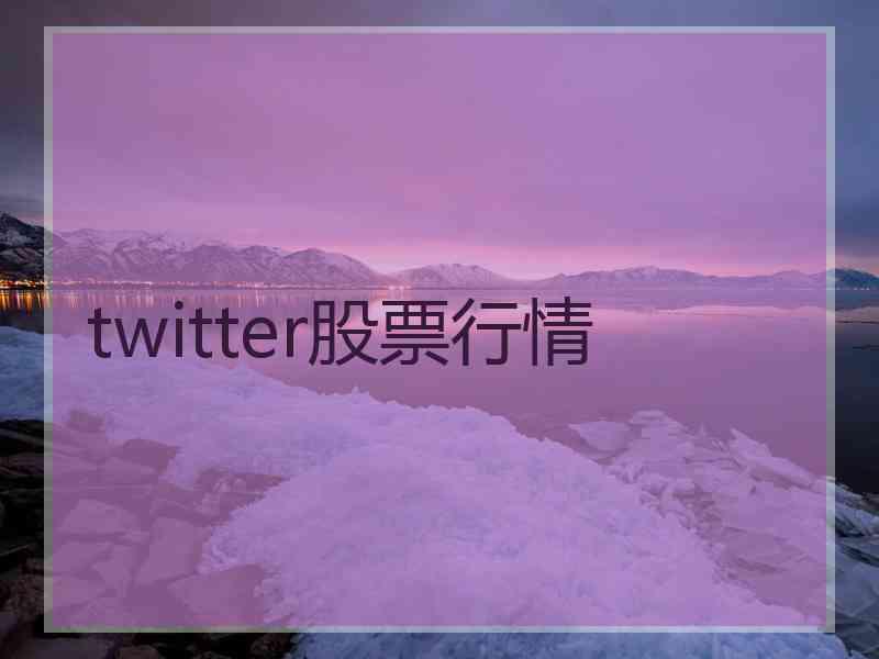 twitter股票行情