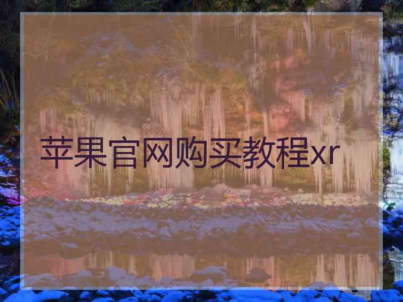 苹果官网购买教程xr