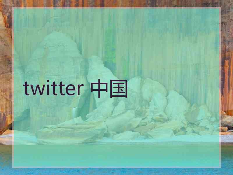 twitter 中国