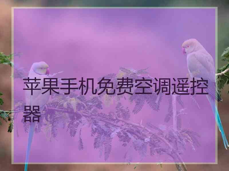 苹果手机免费空调遥控器