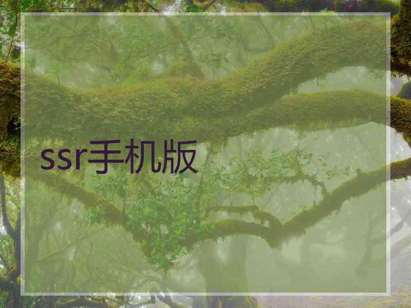 ssr手机版