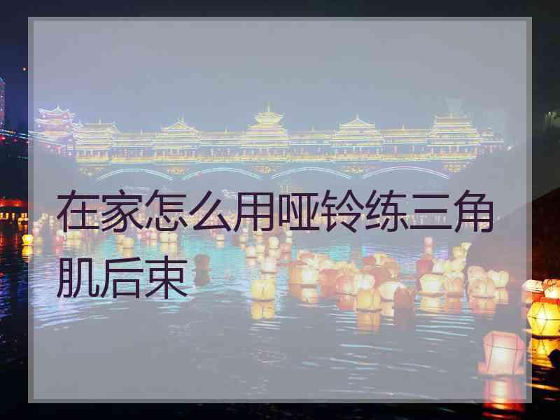 在家怎么用哑铃练三角肌后束