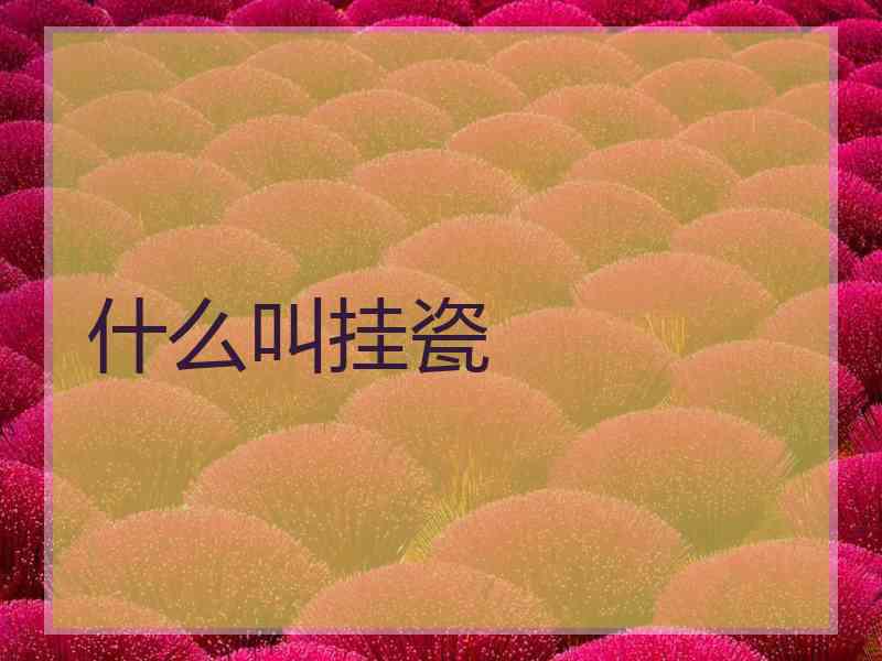什么叫挂瓷