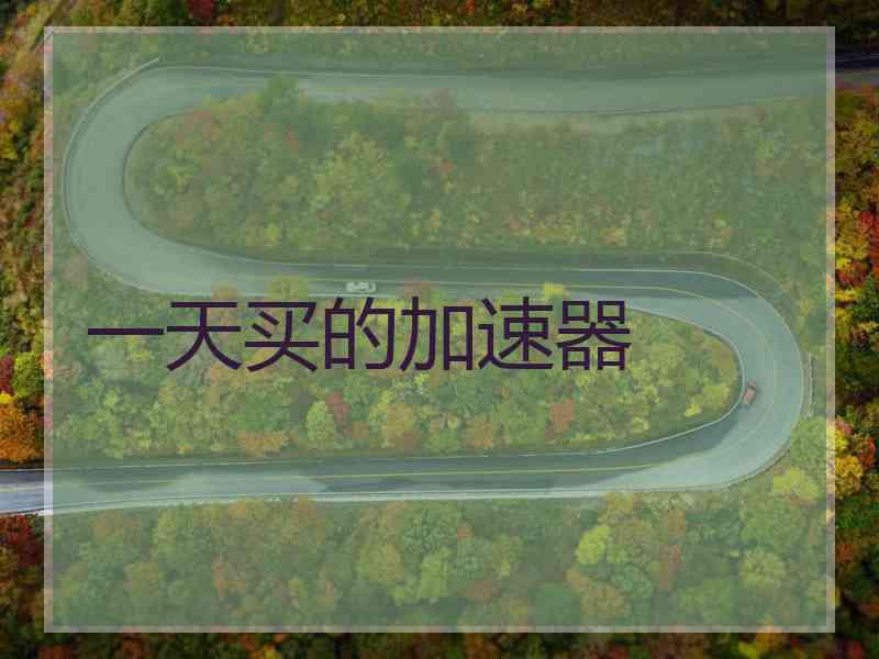 一天买的加速器