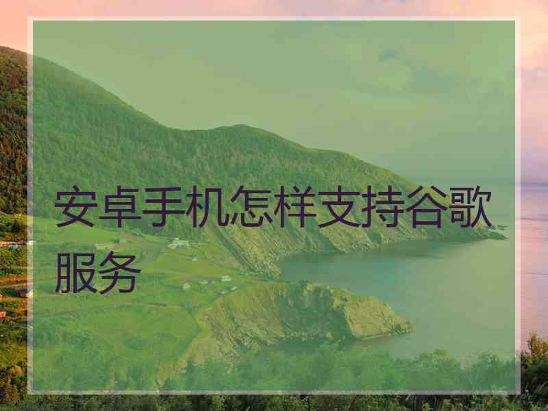 安卓手机怎样支持谷歌服务
