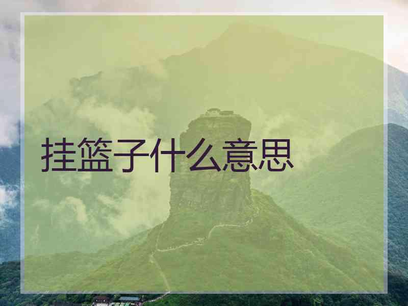 挂篮子什么意思