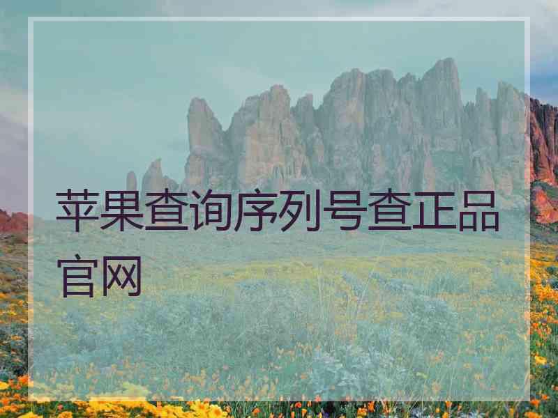 苹果查询序列号查正品官网