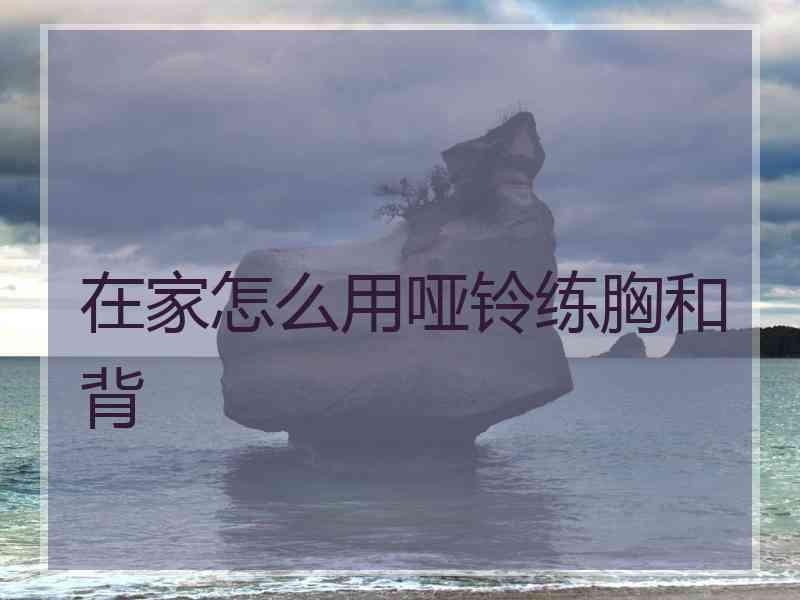 在家怎么用哑铃练胸和背