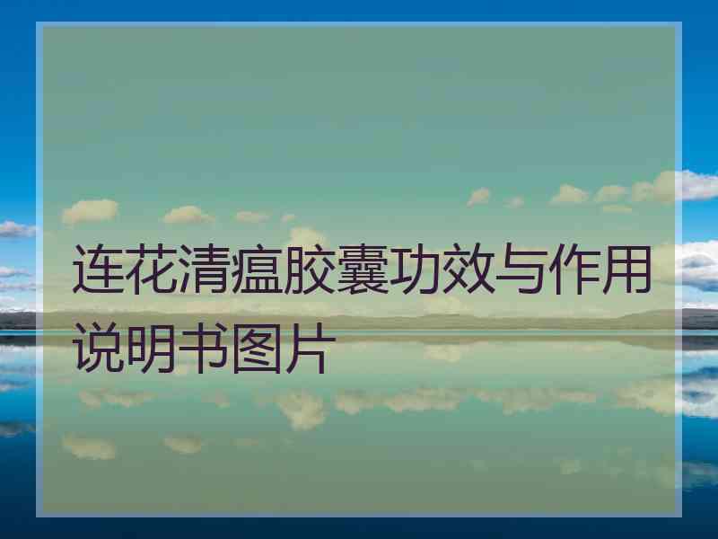连花清瘟胶囊功效与作用说明书图片