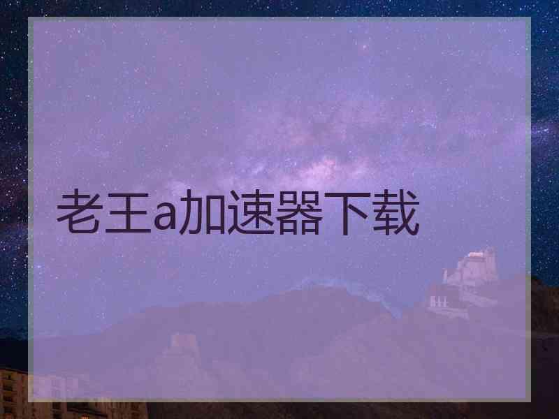 老王a加速器下载