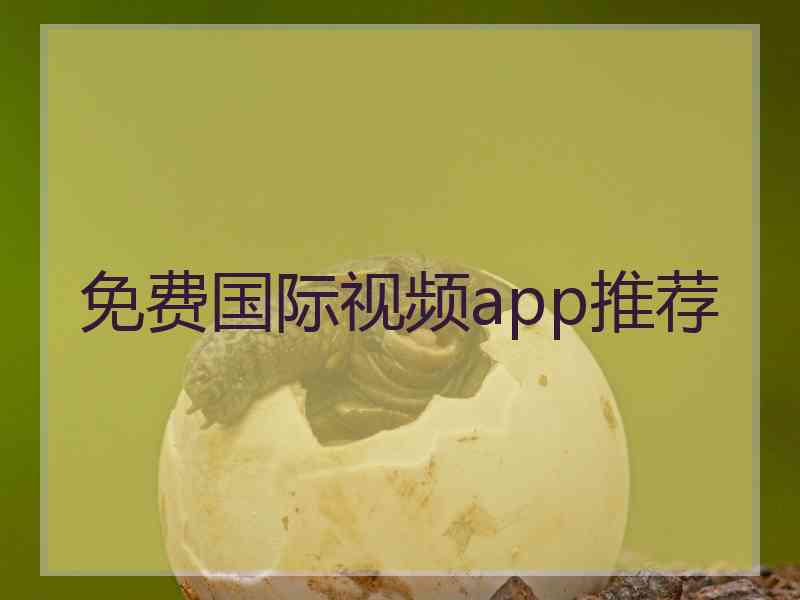 免费国际视频app推荐