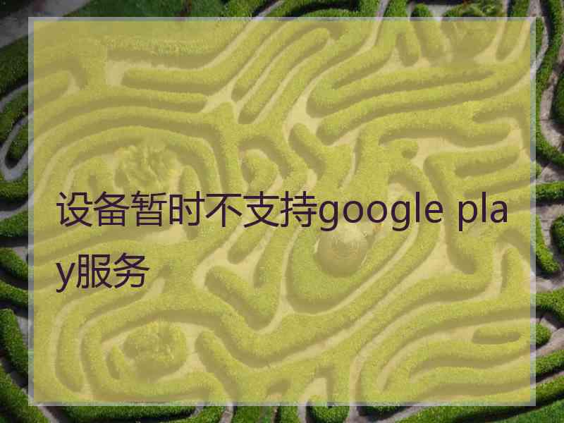 设备暂时不支持google play服务