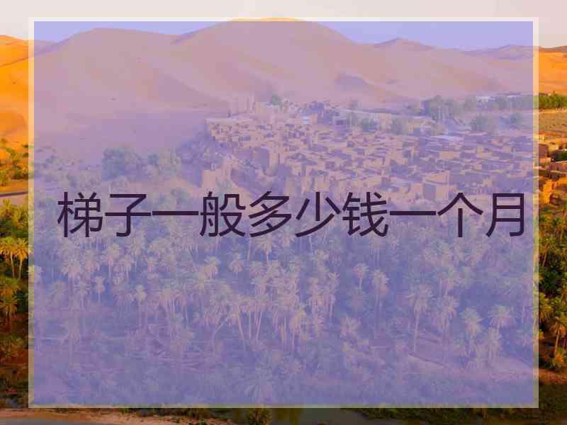 梯子一般多少钱一个月
