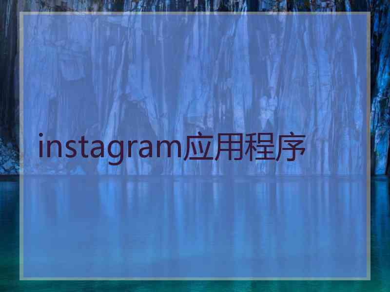instagram应用程序
