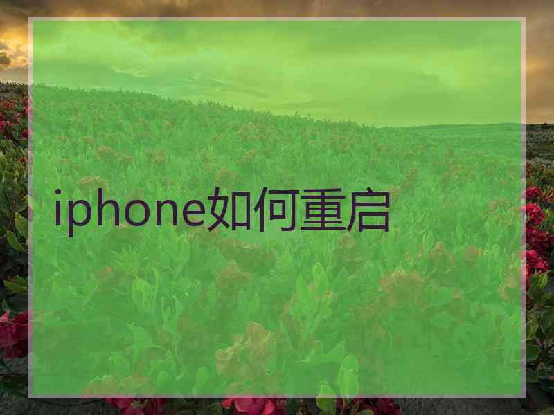 iphone如何重启