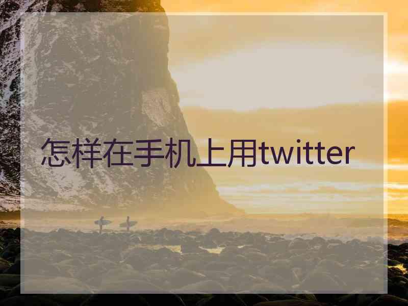 怎样在手机上用twitter