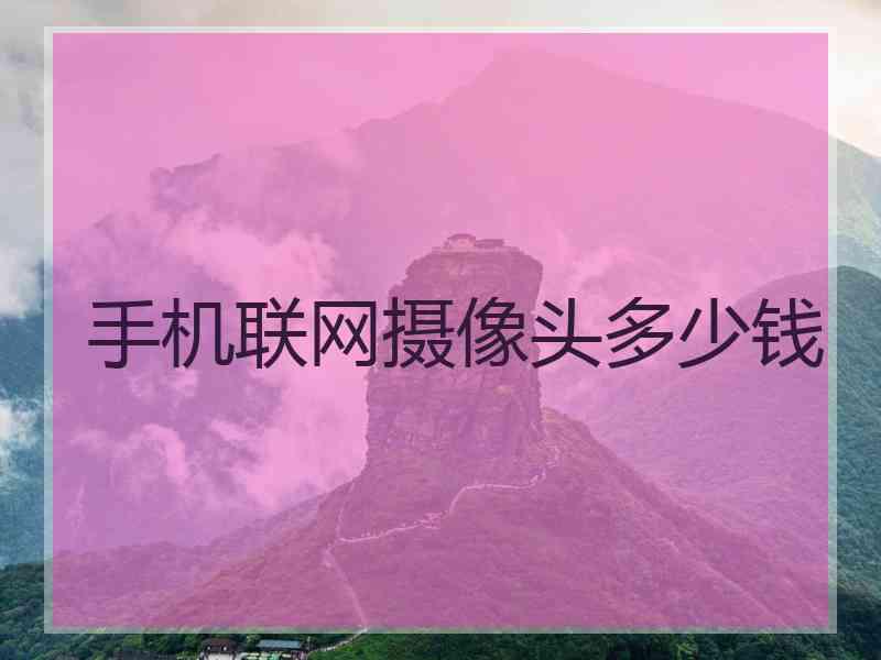 手机联网摄像头多少钱