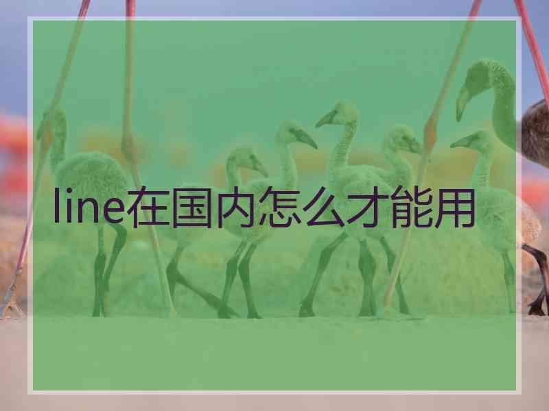line在国内怎么才能用