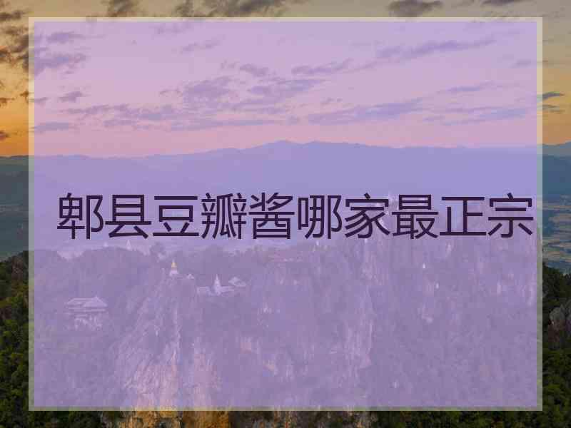 郫县豆瓣酱哪家最正宗