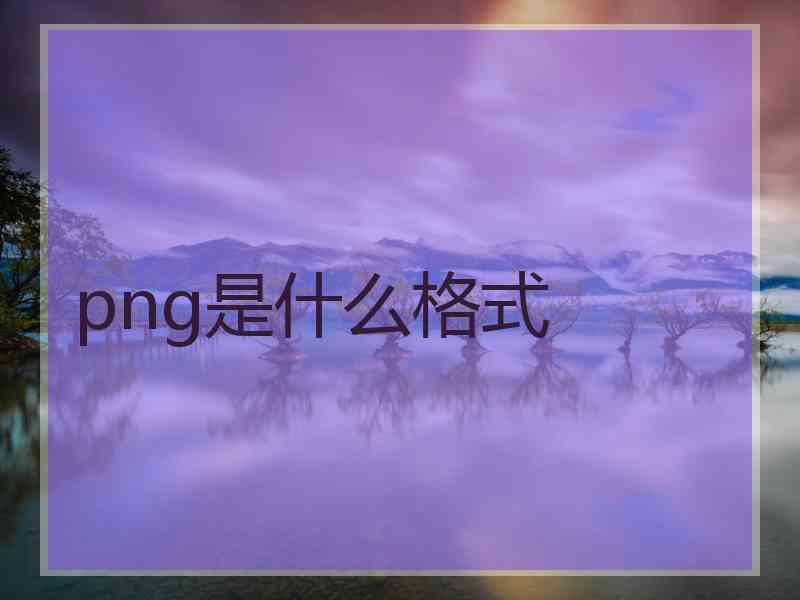 png是什么格式