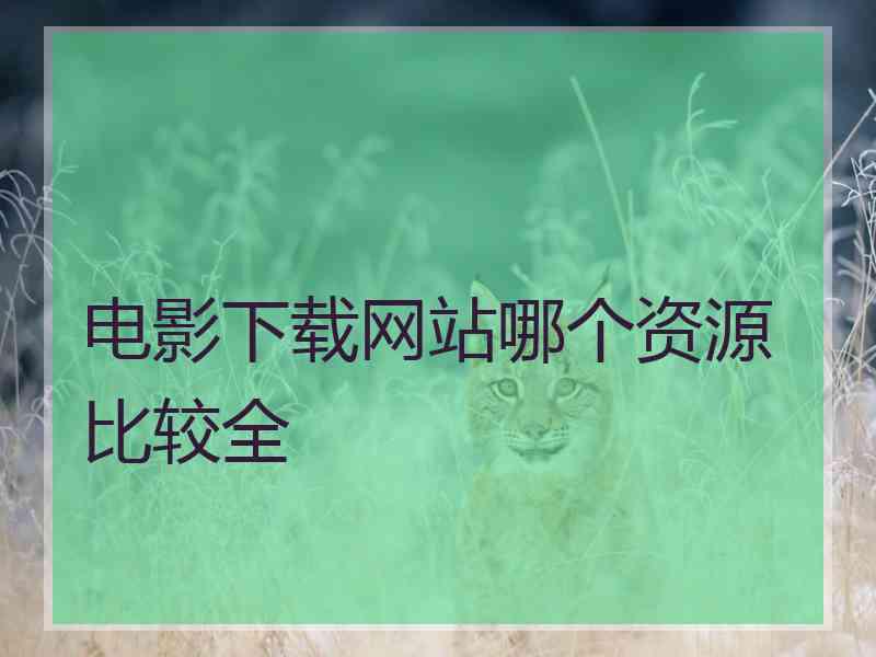 电影下载网站哪个资源比较全