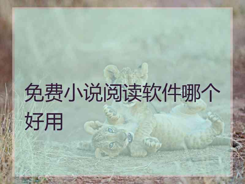 免费小说阅读软件哪个好用