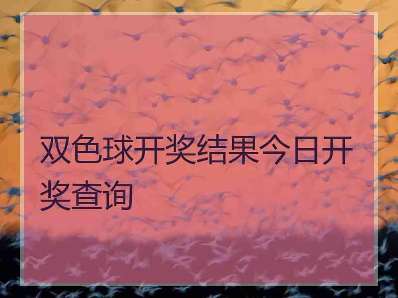 双色球开奖结果今日开奖查询