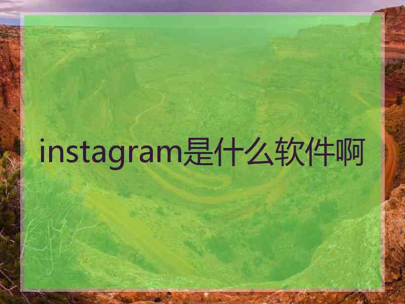 instagram是什么软件啊