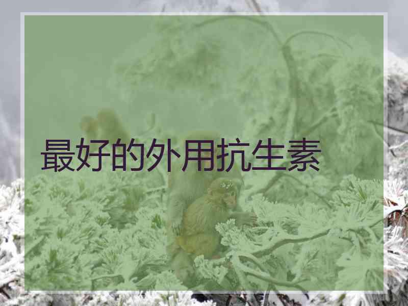 最好的外用抗生素