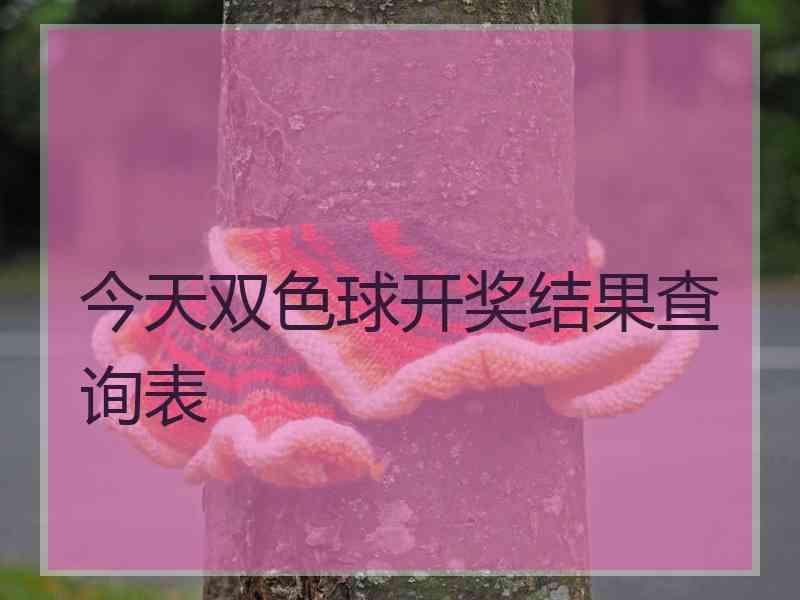 今天双色球开奖结果查询表