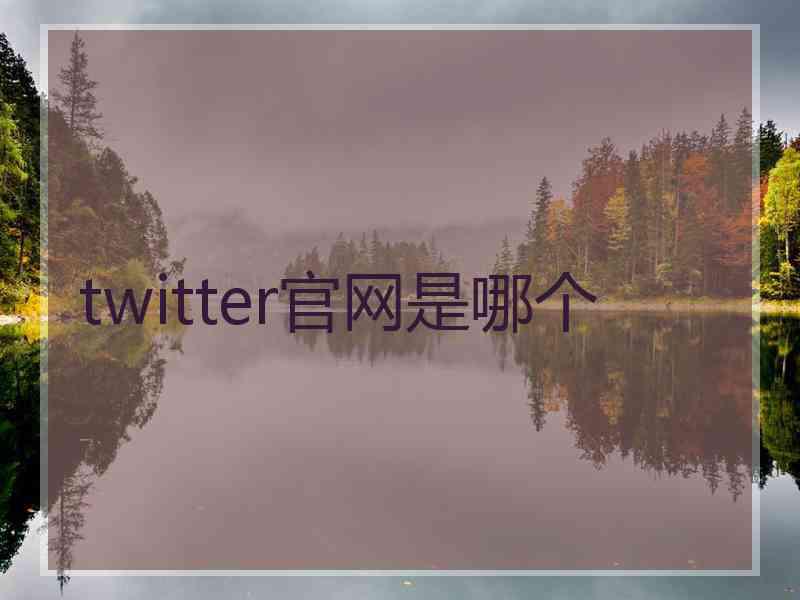 twitter官网是哪个