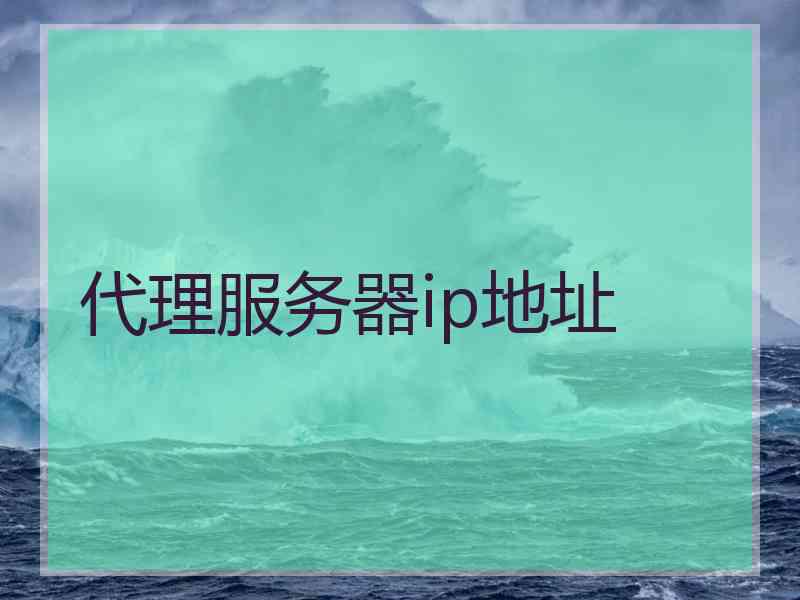 代理服务器ip地址