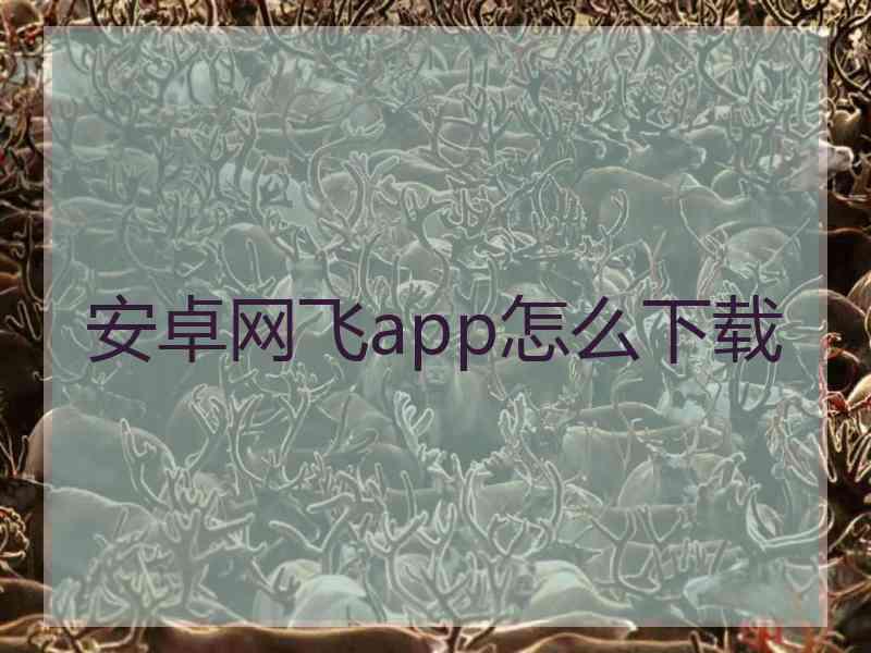 安卓网飞app怎么下载