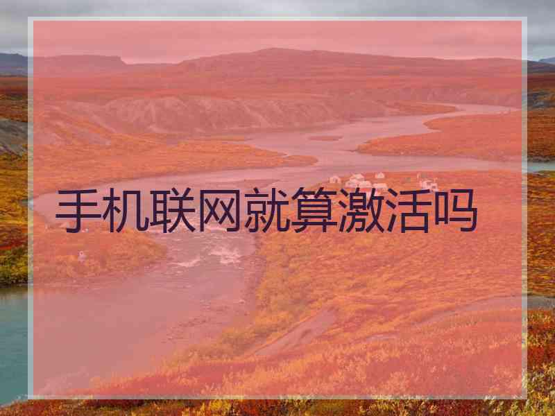 手机联网就算激活吗