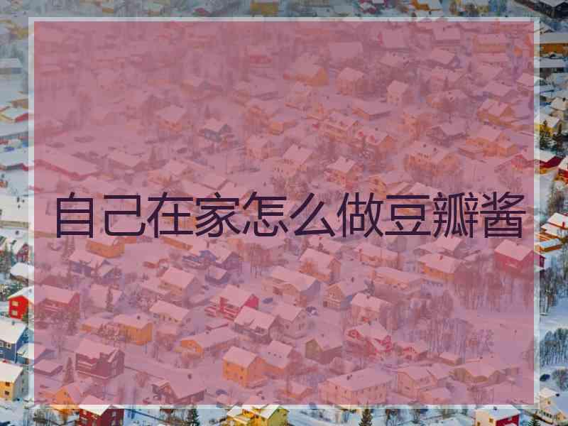 自己在家怎么做豆瓣酱